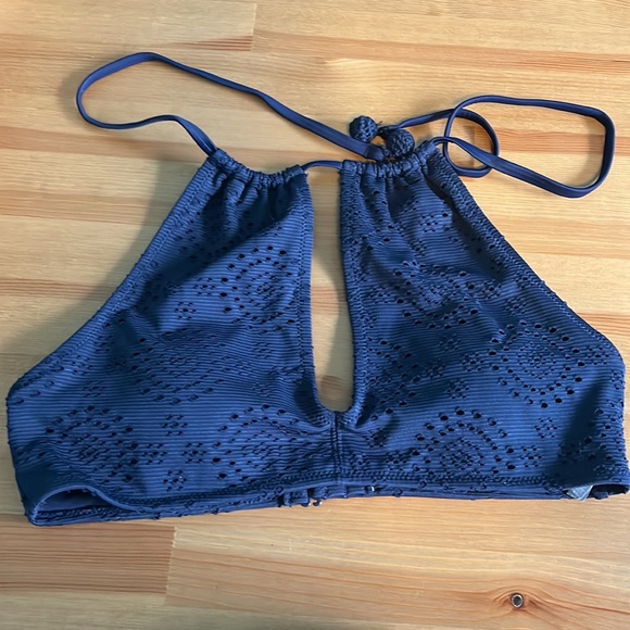 Aerie Navy Blue Crochet Bathing Suit 2 top styles - Picture 2 of 9